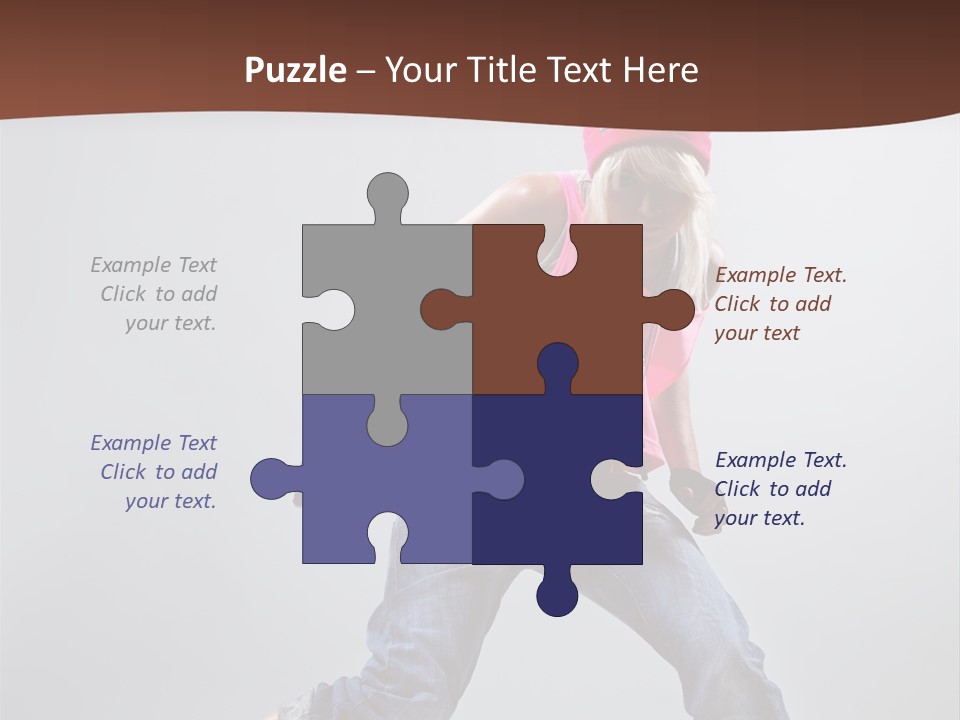 Funky Jump Woman PowerPoint Template