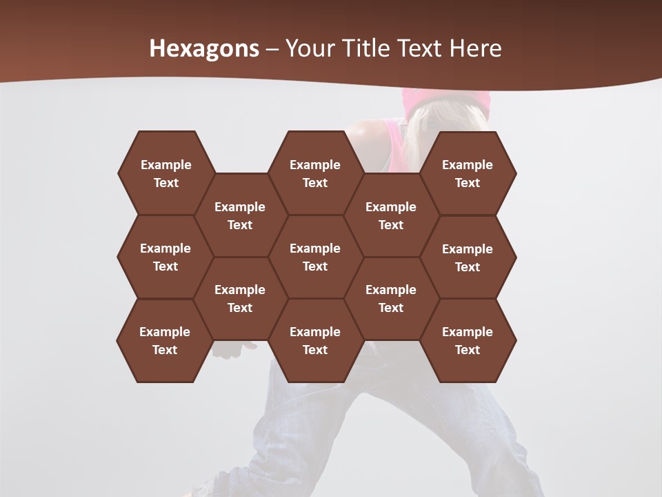 Funky Jump Woman PowerPoint Template