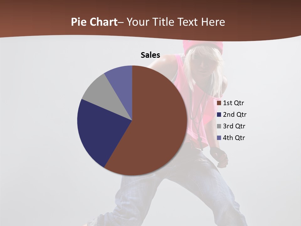 Funky Jump Woman PowerPoint Template