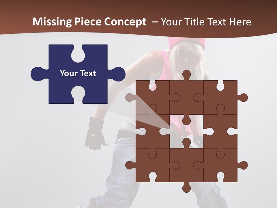 Funky Jump Woman PowerPoint Template