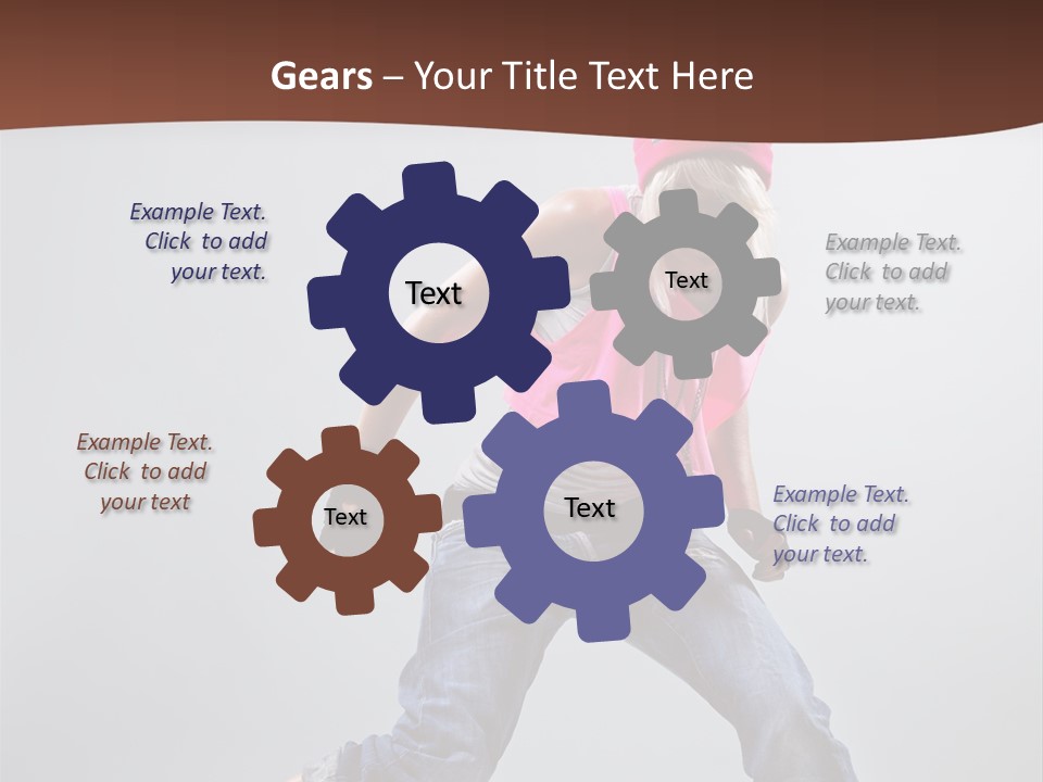 Funky Jump Woman PowerPoint Template