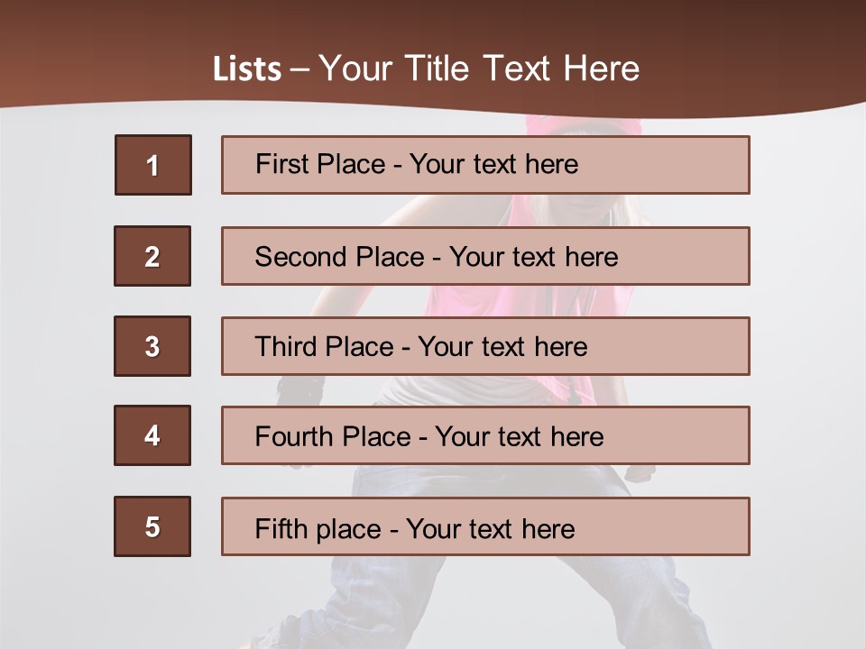 Funky Jump Woman PowerPoint Template