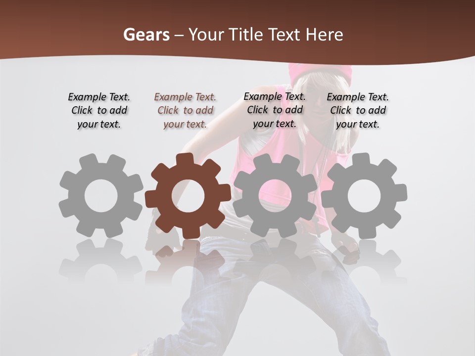 Funky Jump Woman PowerPoint Template