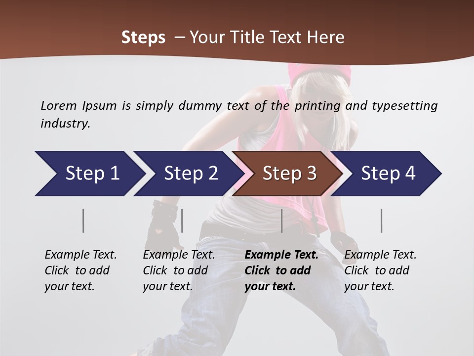 Funky Jump Woman PowerPoint Template