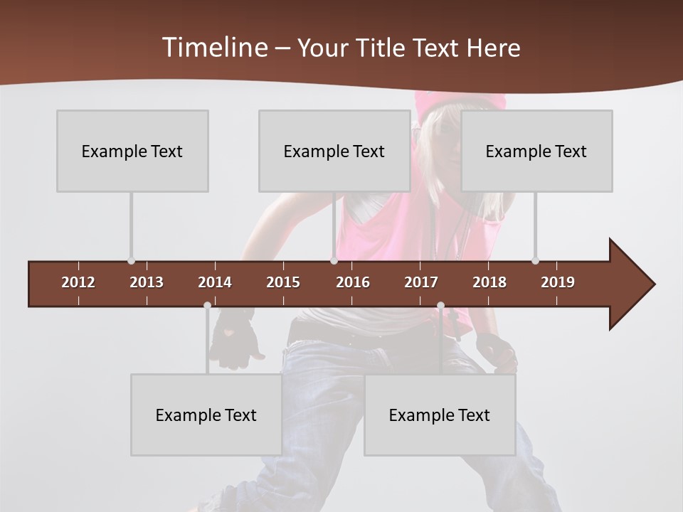 Funky Jump Woman PowerPoint Template