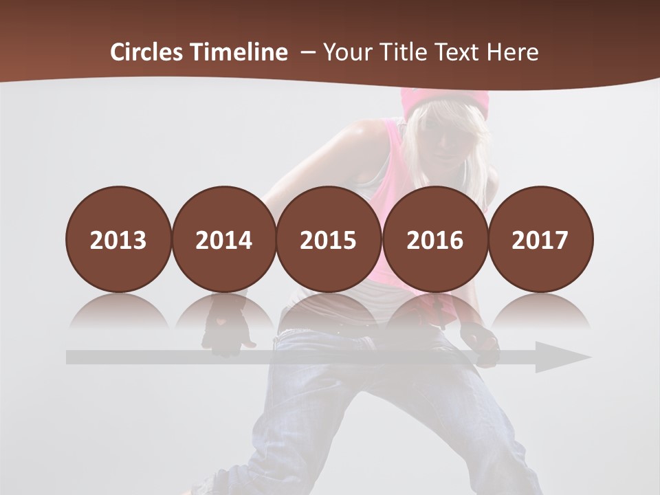 Funky Jump Woman PowerPoint Template