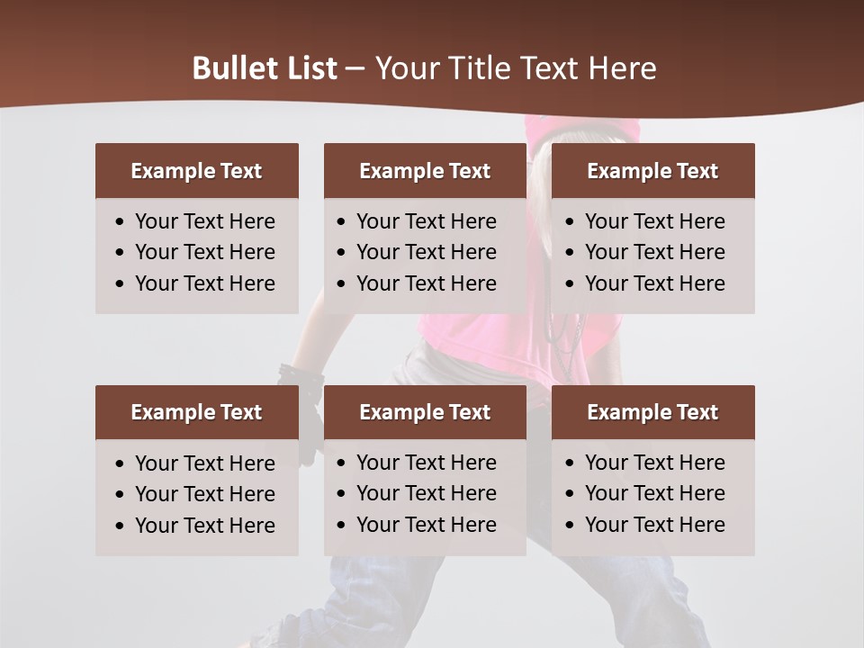 Funky Jump Woman PowerPoint Template