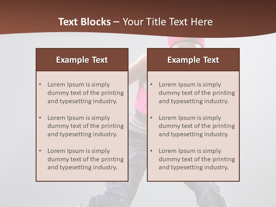Funky Jump Woman PowerPoint Template