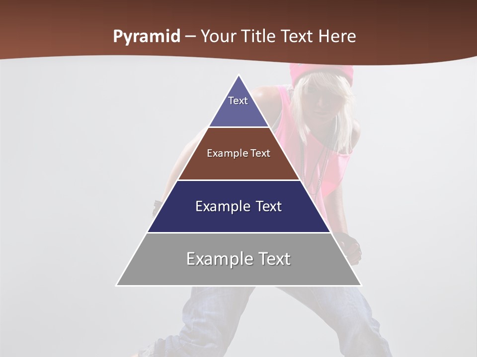 Funky Jump Woman PowerPoint Template