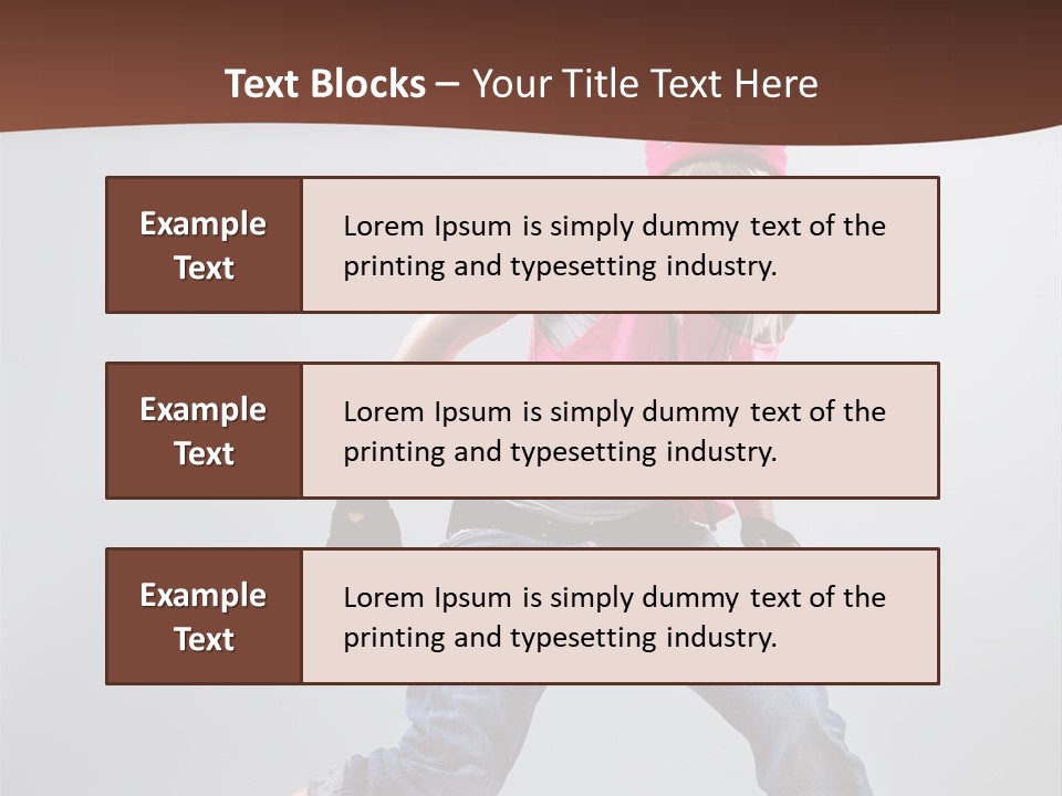 Funky Jump Woman PowerPoint Template