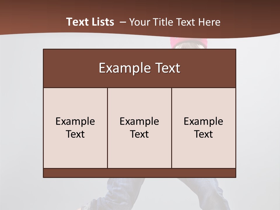 Funky Jump Woman PowerPoint Template