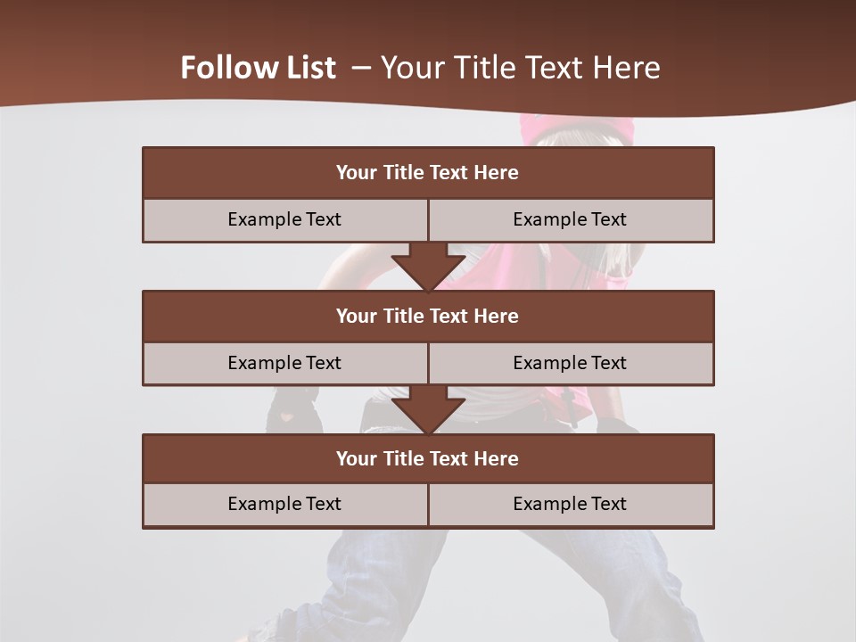 Funky Jump Woman PowerPoint Template