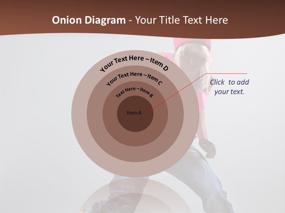 Funky Jump Woman PowerPoint Template