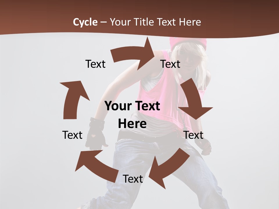 Funky Jump Woman PowerPoint Template