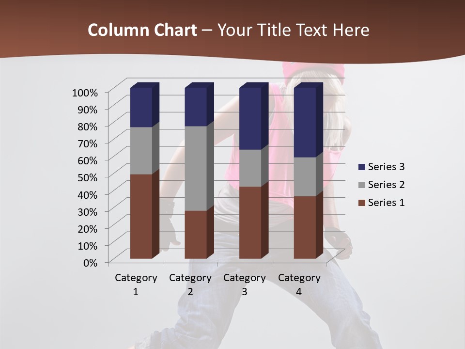 Funky Jump Woman PowerPoint Template