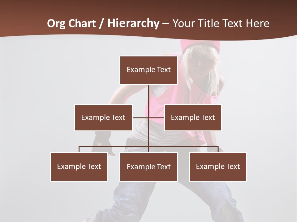 Funky Jump Woman PowerPoint Template