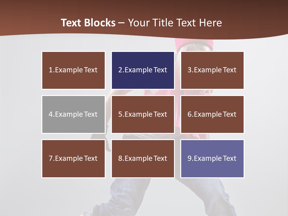 Funky Jump Woman PowerPoint Template