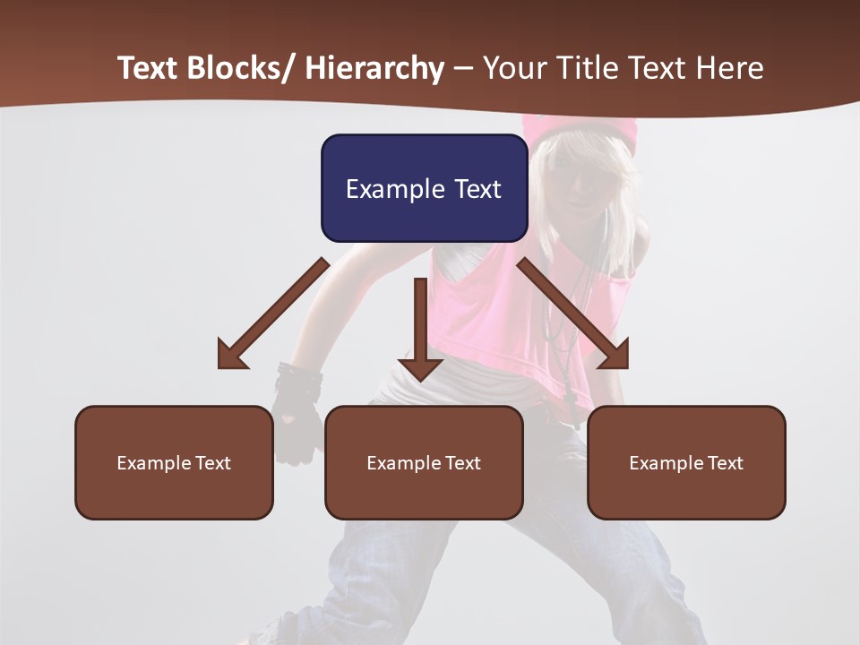 Funky Jump Woman PowerPoint Template