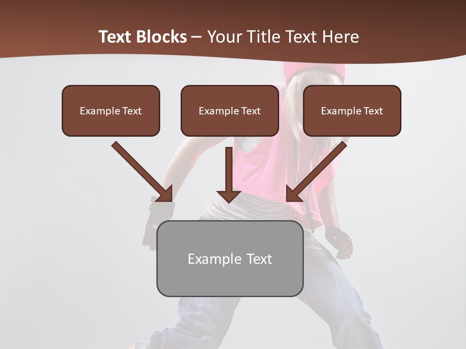 Funky Jump Woman PowerPoint Template