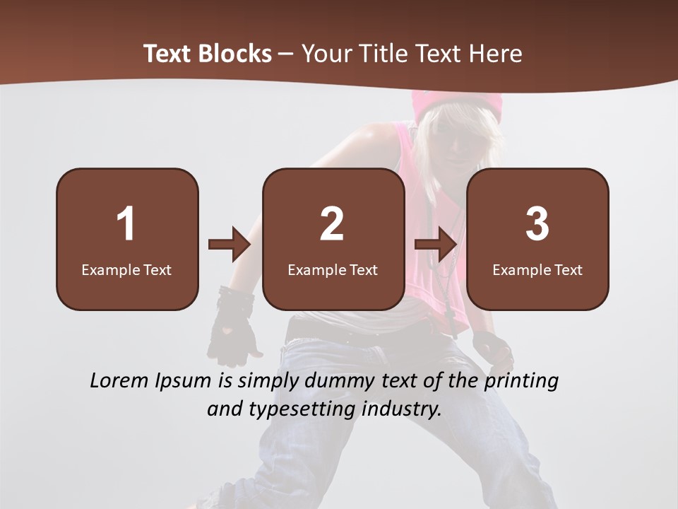 Funky Jump Woman PowerPoint Template