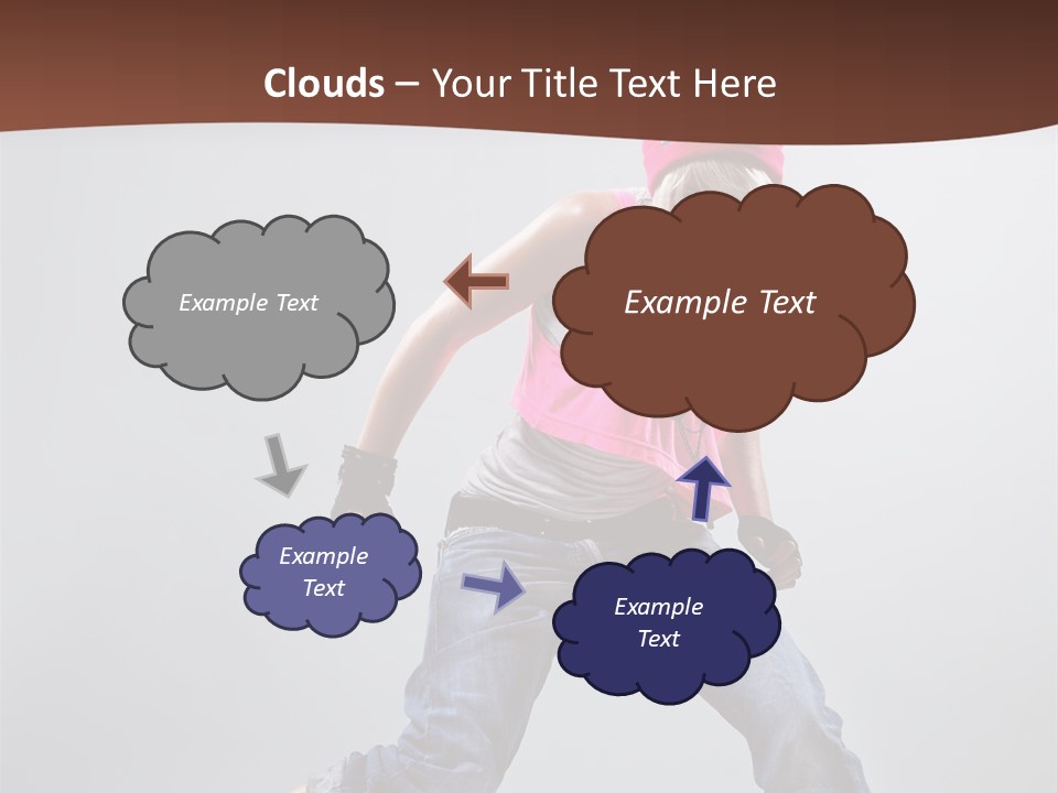 Funky Jump Woman PowerPoint Template