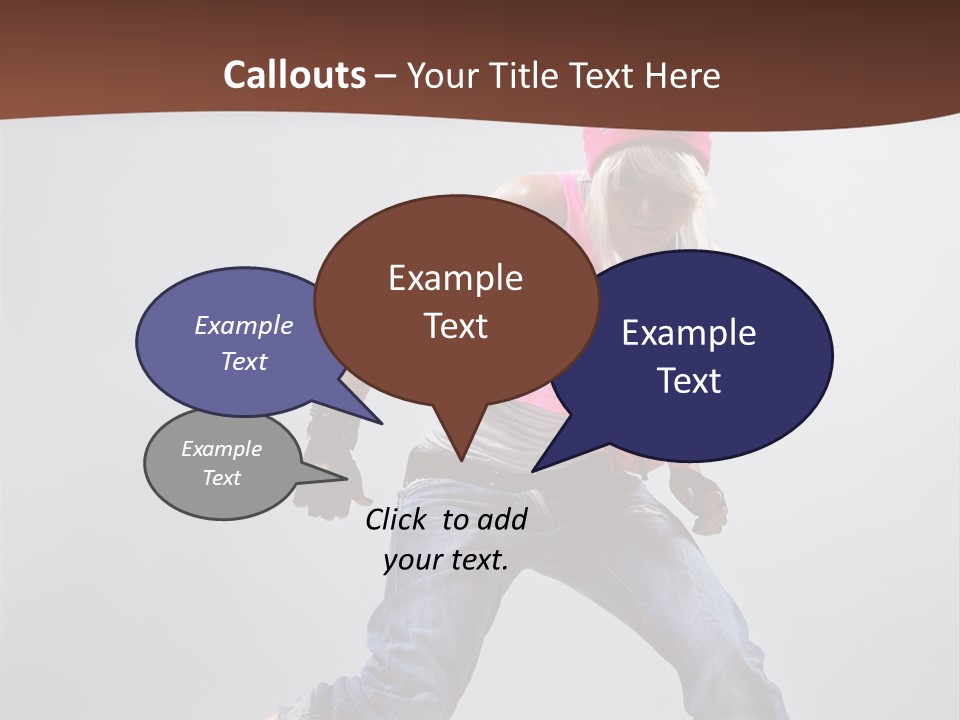 Funky Jump Woman PowerPoint Template