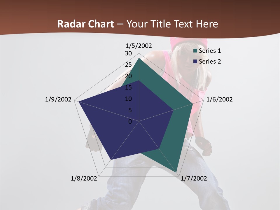 Funky Jump Woman PowerPoint Template