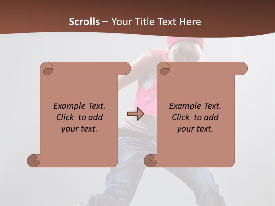 Funky Jump Woman PowerPoint Template