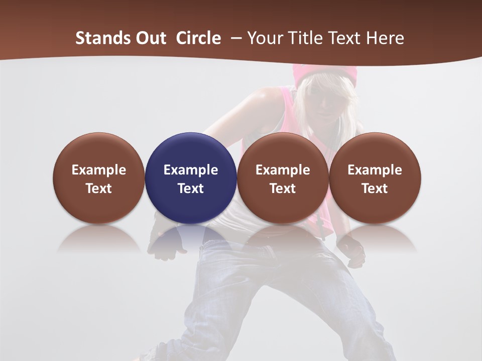 Funky Jump Woman PowerPoint Template