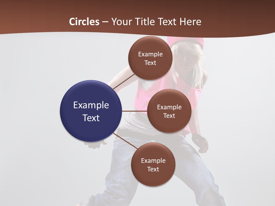 Funky Jump Woman PowerPoint Template