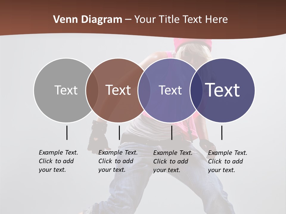 Funky Jump Woman PowerPoint Template