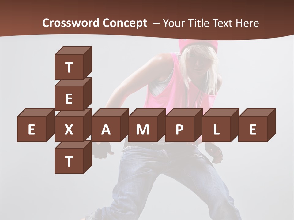 Funky Jump Woman PowerPoint Template