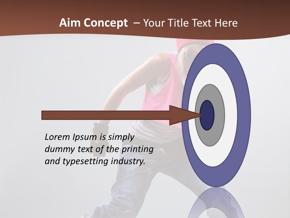 Funky Jump Woman PowerPoint Template