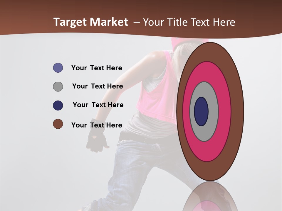 Funky Jump Woman PowerPoint Template