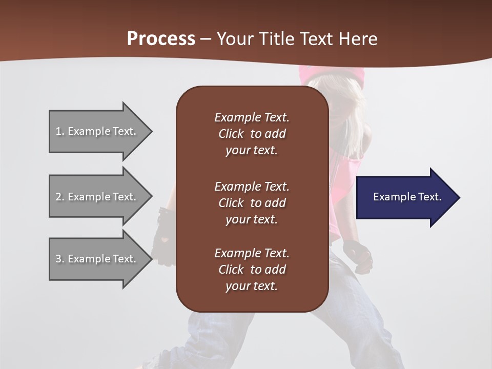 Funky Jump Woman PowerPoint Template