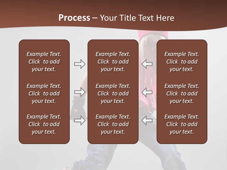 Funky Jump Woman PowerPoint Template