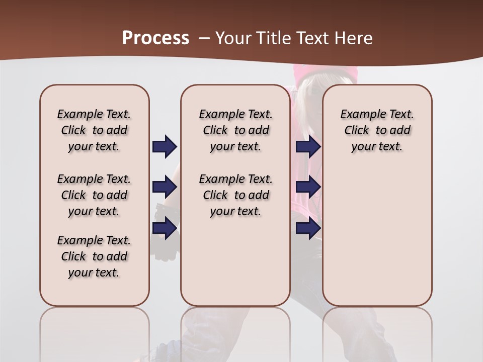 Funky Jump Woman PowerPoint Template