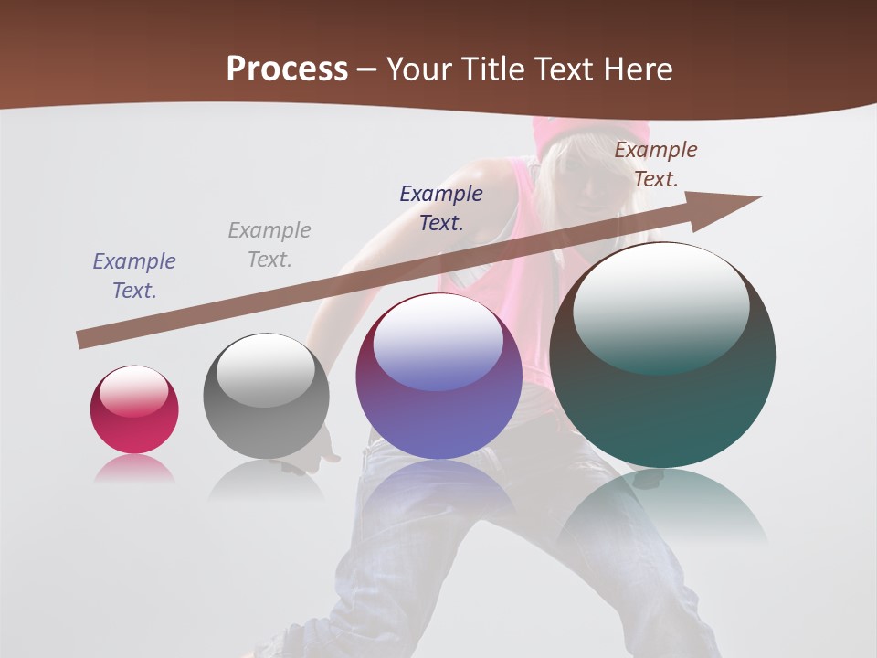 Funky Jump Woman PowerPoint Template