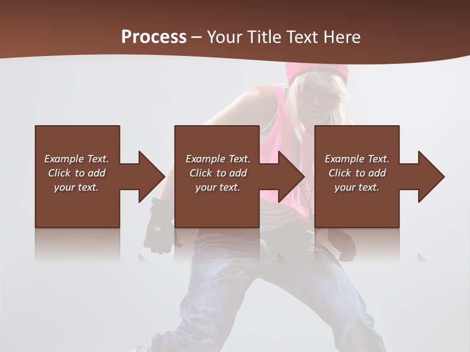 Funky Jump Woman PowerPoint Template