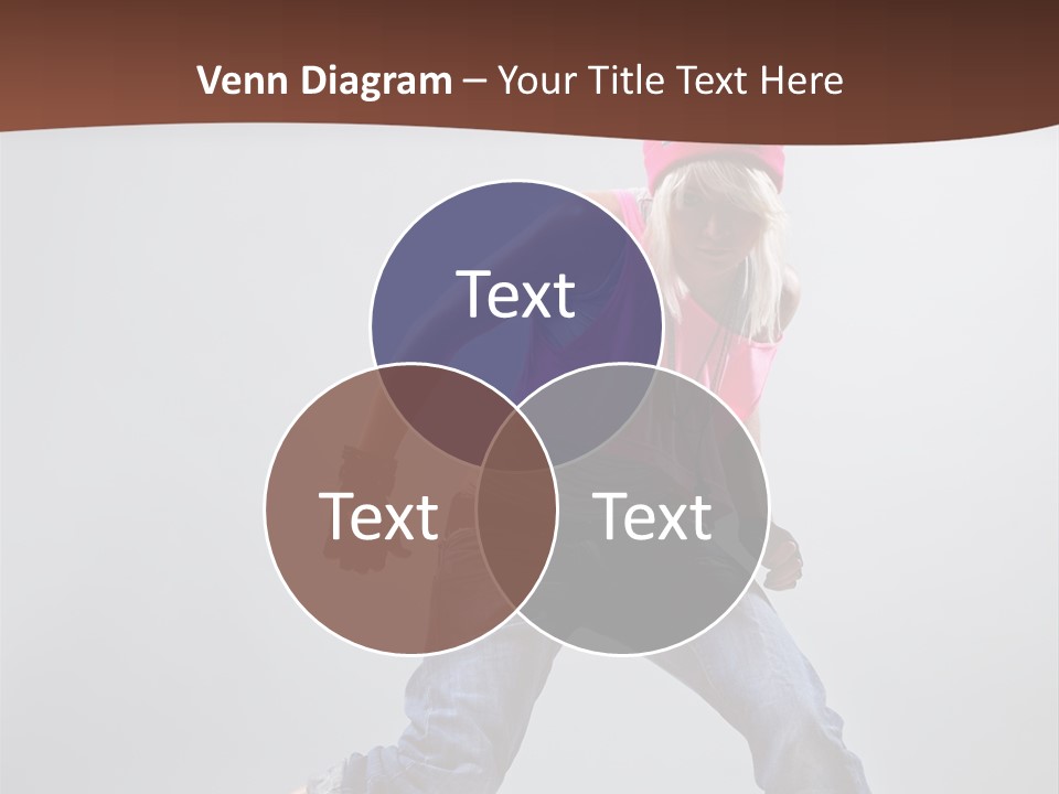 Funky Jump Woman PowerPoint Template