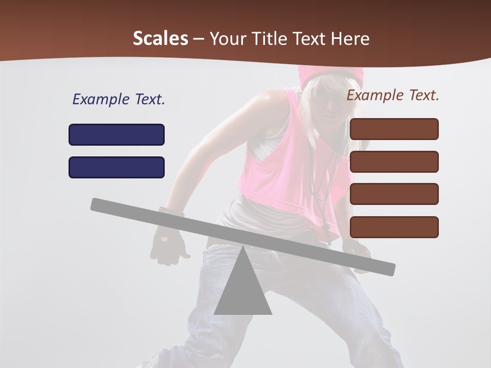 Funky Jump Woman PowerPoint Template