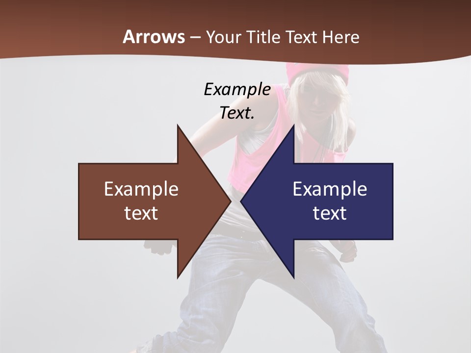 Funky Jump Woman PowerPoint Template