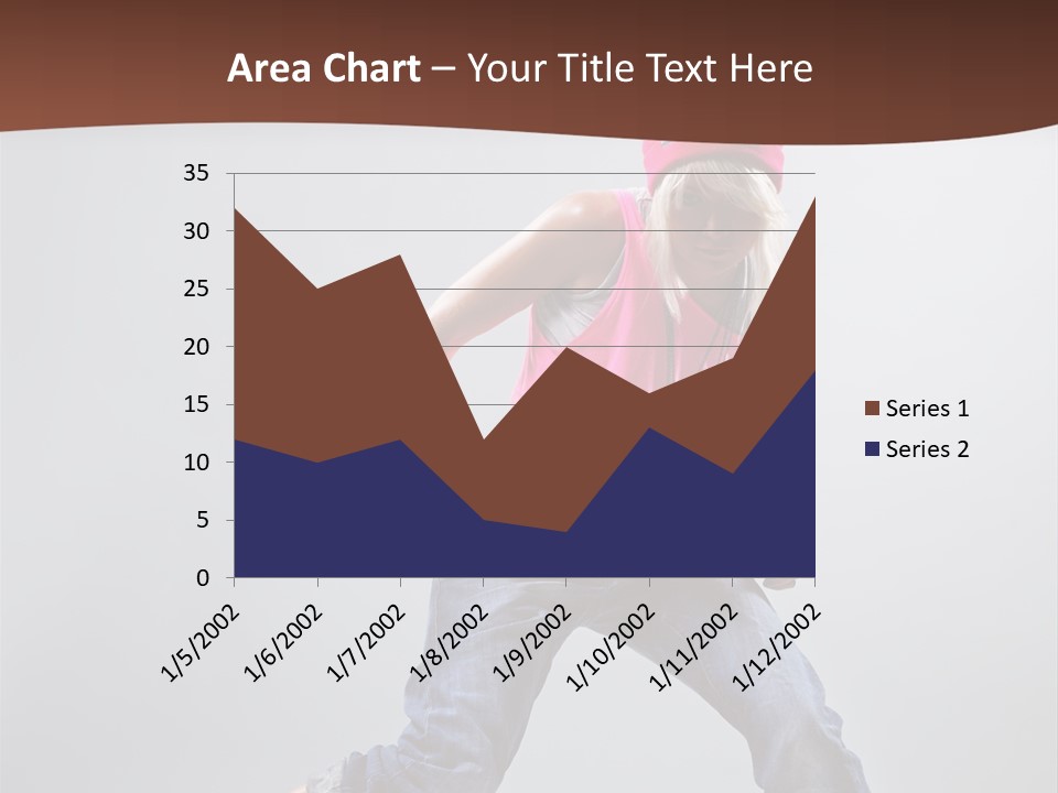 Funky Jump Woman PowerPoint Template