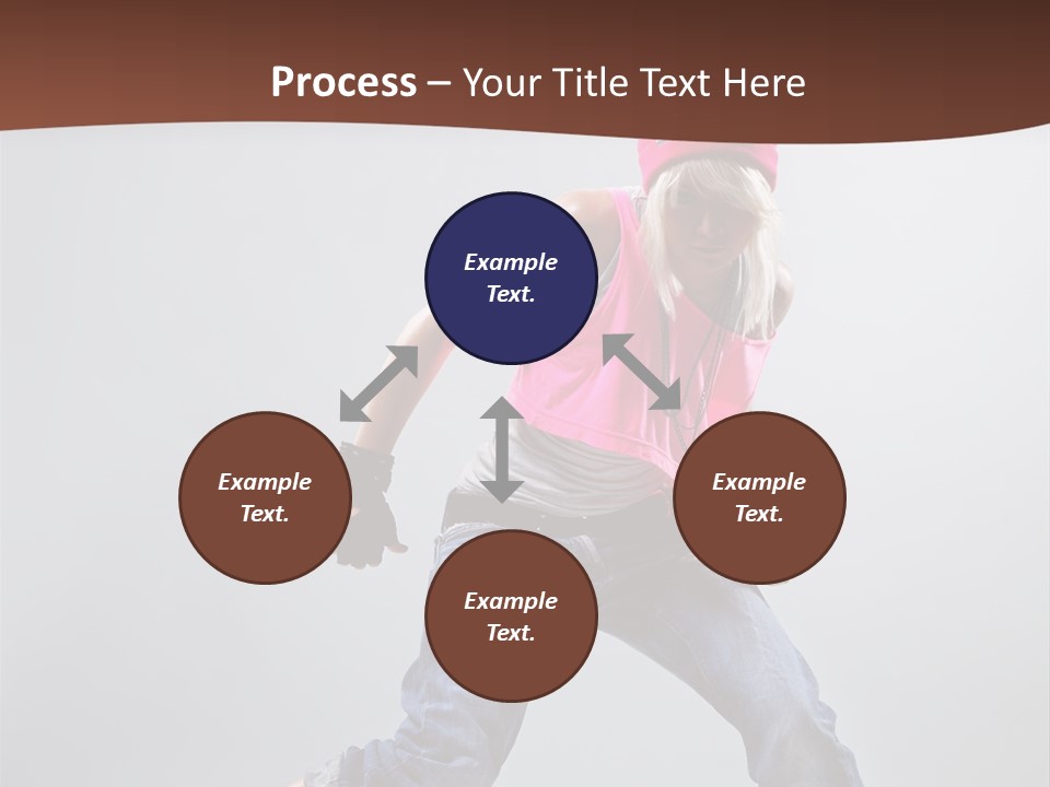 Funky Jump Woman PowerPoint Template