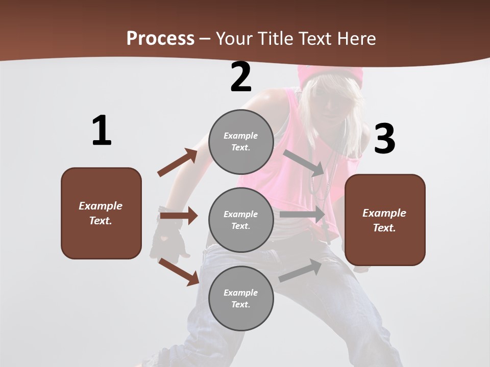 Funky Jump Woman PowerPoint Template