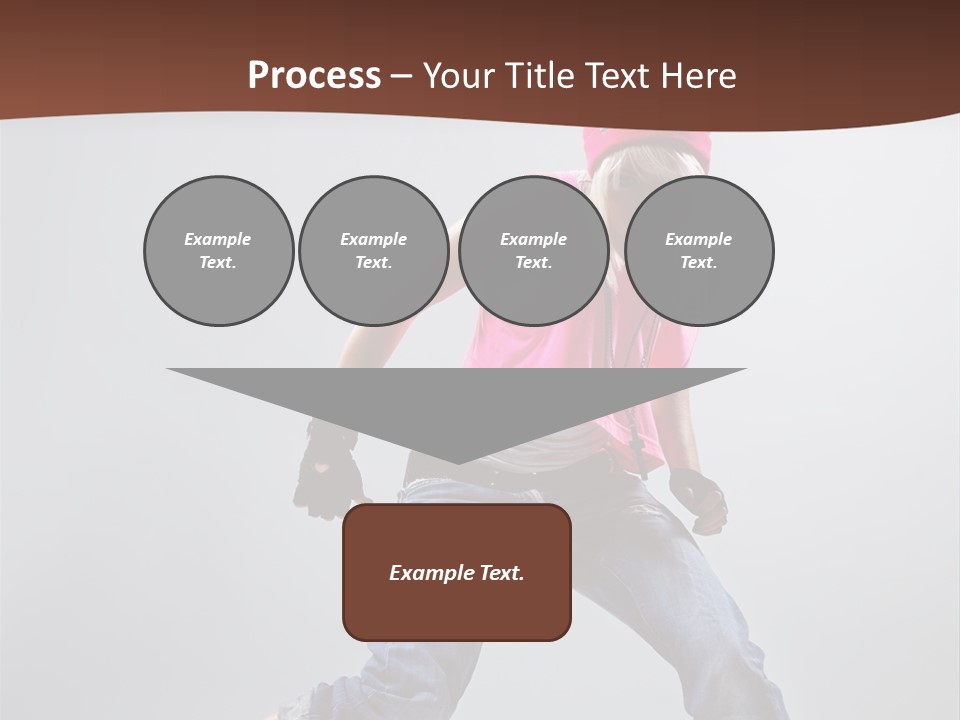 Funky Jump Woman PowerPoint Template