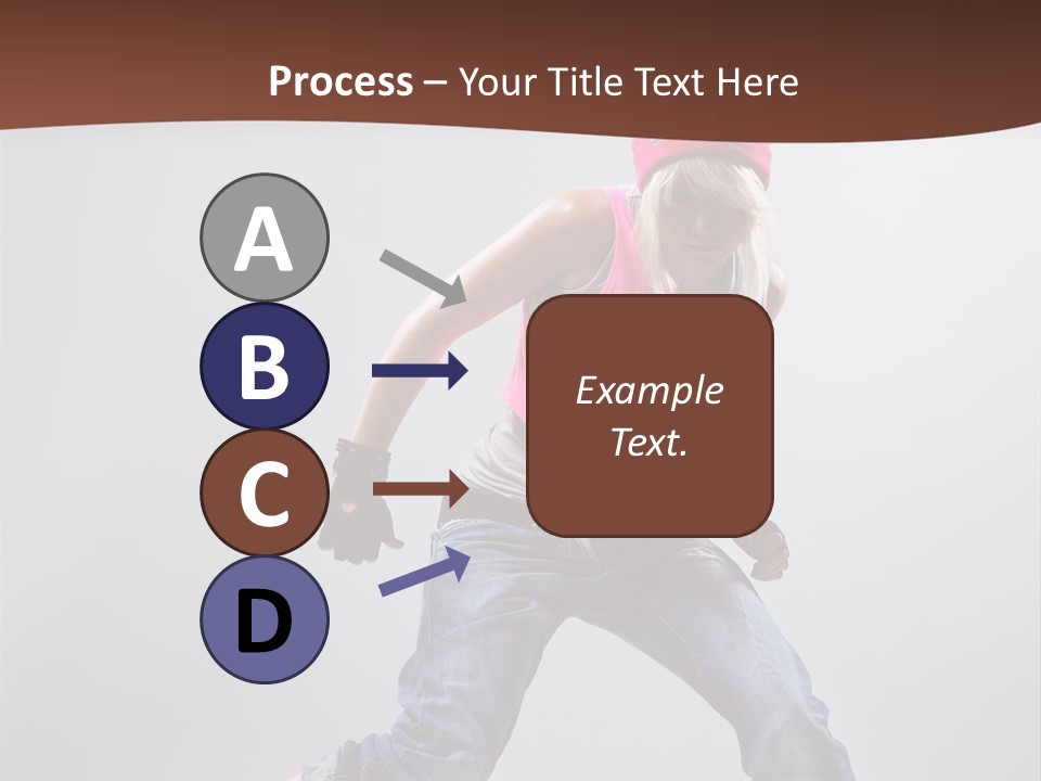 Funky Jump Woman PowerPoint Template