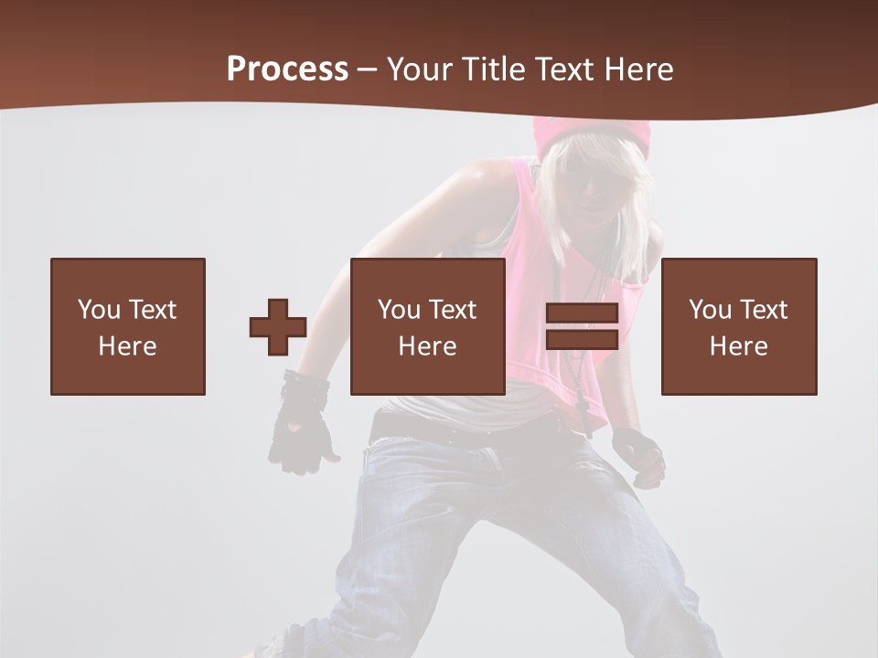 Funky Jump Woman PowerPoint Template