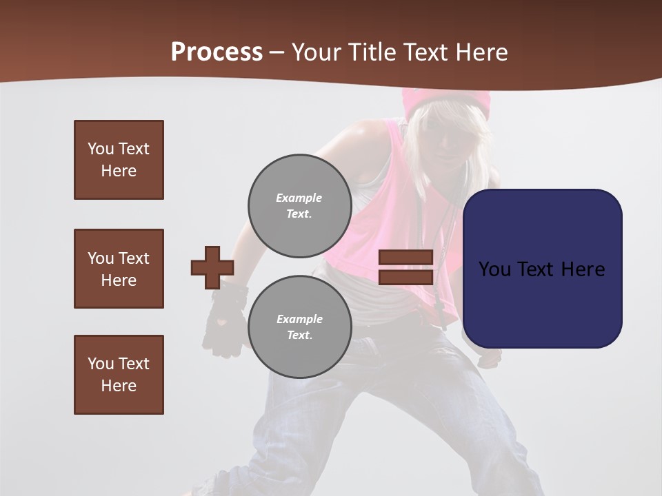 Funky Jump Woman PowerPoint Template