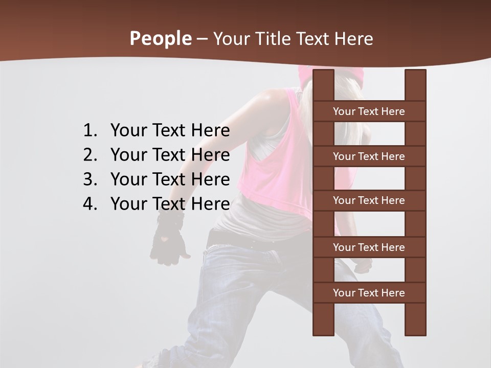 Funky Jump Woman PowerPoint Template